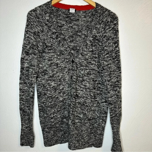 J Crew V Neck Merino Wool Blend Marled Melange Long Sleeve Cardigan M(I9 - Picture 3 of 9